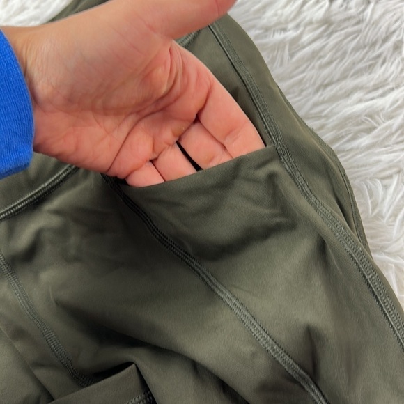 Lululemon Time To Sweat Crop 23" Dark Olive - Picture 6 of 9